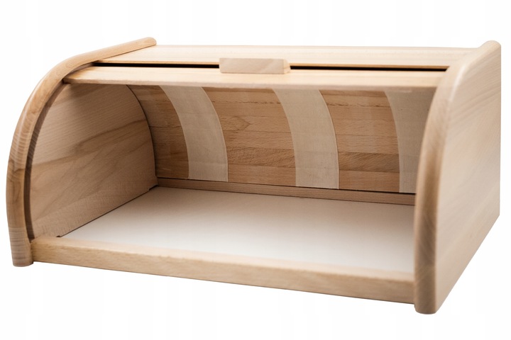 CHLEBAK POJEMNIK NA PIECZYWO DREWNIANY JEDNOCZĘŚCIOWY NATURALNY DUŻY 40x27