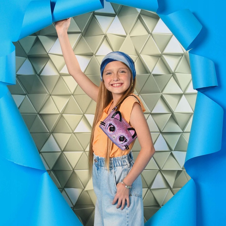 PURSE PETS PURDY PURRFECT TOREBKA INTERAKTYWNA Z TĘCZOWYMI OCZAMI ŚWIATŁO