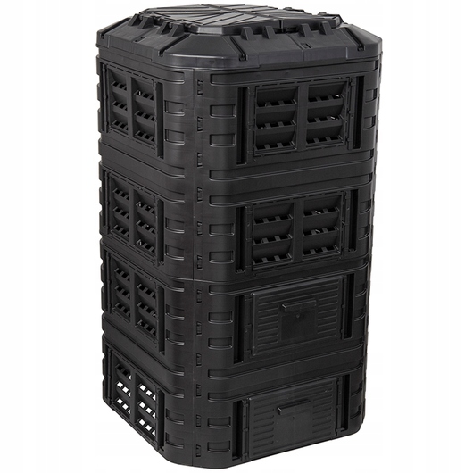 KOMPOSTOWNIK OGRODOWY 1260 L DUŻY CZARNY MODUŁOWY GRATIS AKTYWATOR KOMPOSTU