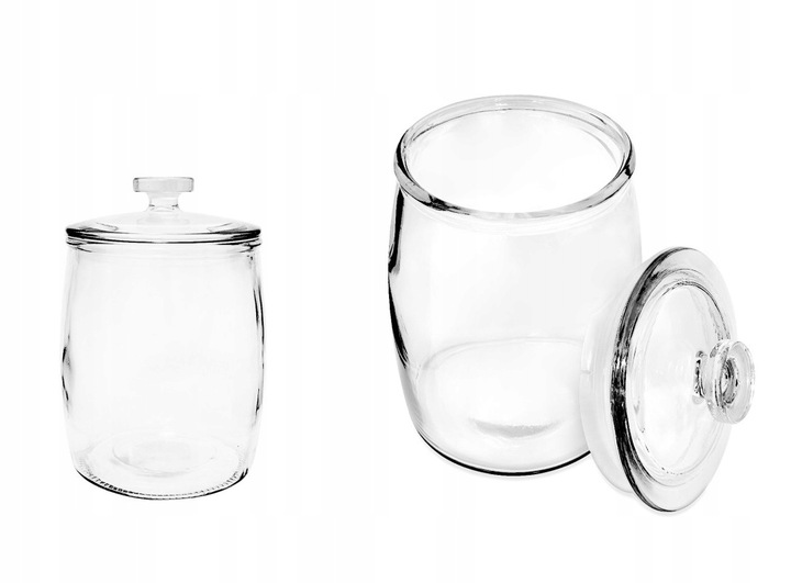 SŁÓJ SZKLANY POJEMNIK 4L SŁOIK NA OGÓRKI KUCHENNY OZDOBNY Z POKRYWĄ CANDY