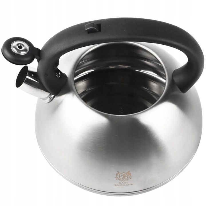 CZAJNIK na GAZ 3L CZAJNIK z GWIZDKIEM POKRYWĄ STAL INDUKCJA SREBRNY