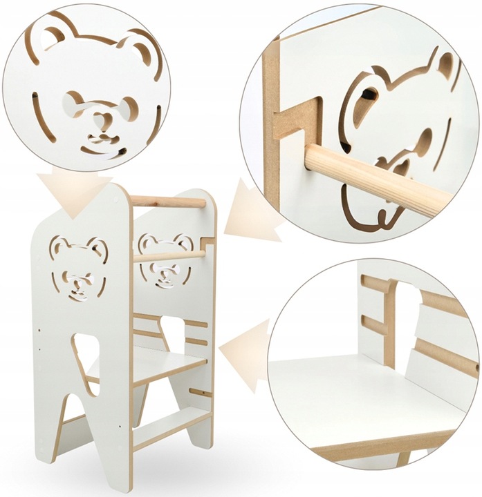 POMOCNIK KUCHENNY DLA DZIECI KITCHEN HELPER MDF + DREWNO POLSKI PRODUKT