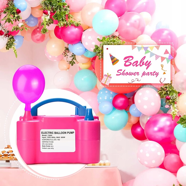 POMPKA ELEKTRYCZNA DO BALONÓW 2 DYSZE MOCNA PUSH