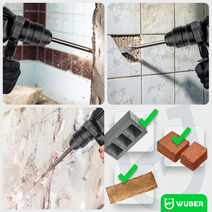 MŁOTOWIERTARKA UDAROWA 4000BPM 230V WIERTARKA 2500W 4J SDS+SAMOZACISK