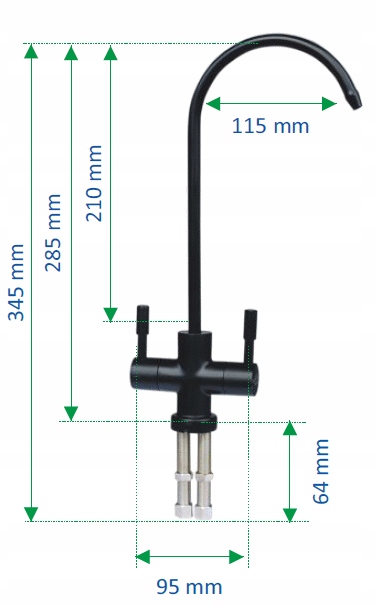 FX02-BKM Podwójna wylewka do filtrów RO SUPREME