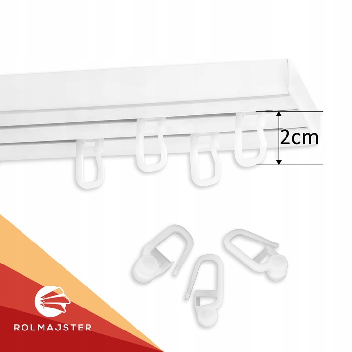 Karnisz sufitowy podwójny PCV 320 cm szyna sufitowa II TOROWA