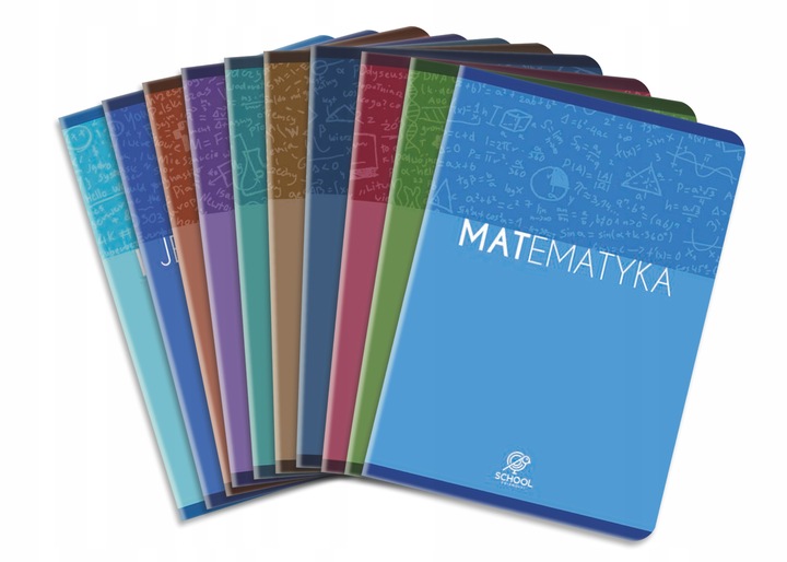 Komplet 10 zeszytów A5 z GEOMETRIĄ ze ściągami 60k
