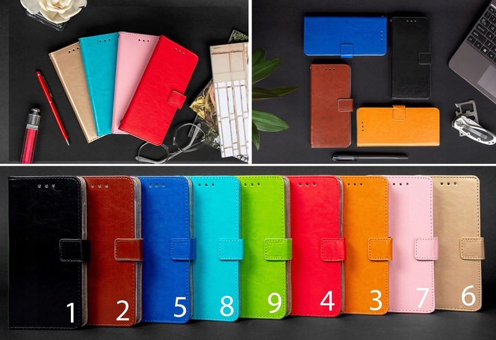 Etui do Infinix Smart 8 / Hot 40i Portfel Vintage Book Case Kolory + SZKŁO