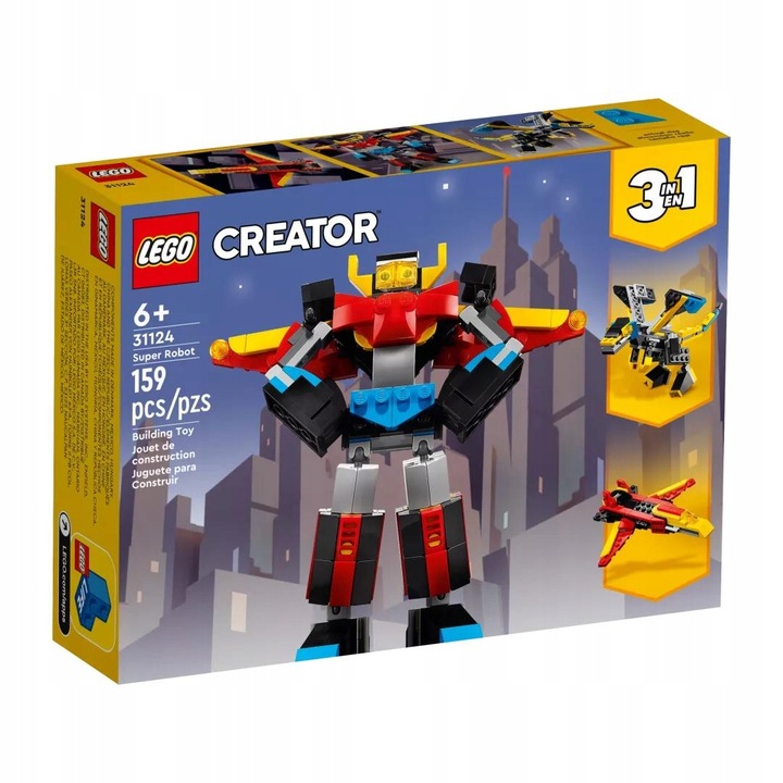 LEGO 3 w 1 - Super Robot, Samolot lub Smok (31124)