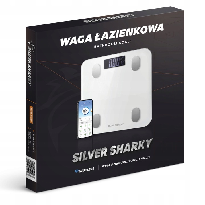 WAGA ŁAZIENKOWA ANALITYCZNA ELEKTRONICZNA SMART+ APLIKACJA PO POLSKU