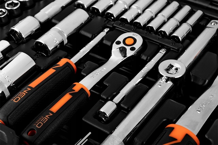 NEO 10-066 ZESTAW KLUCZE NASADOWE NASADKI TORX 1/4" 1/2" walizka 110el