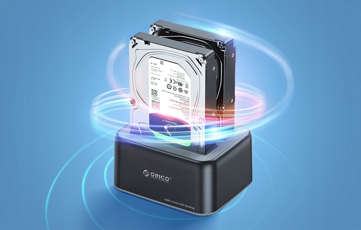 Orico Stacja Dokująca Dysków HDD SSD 2,5 3,5" 5Gbps USB-A USB-B Klonowanie