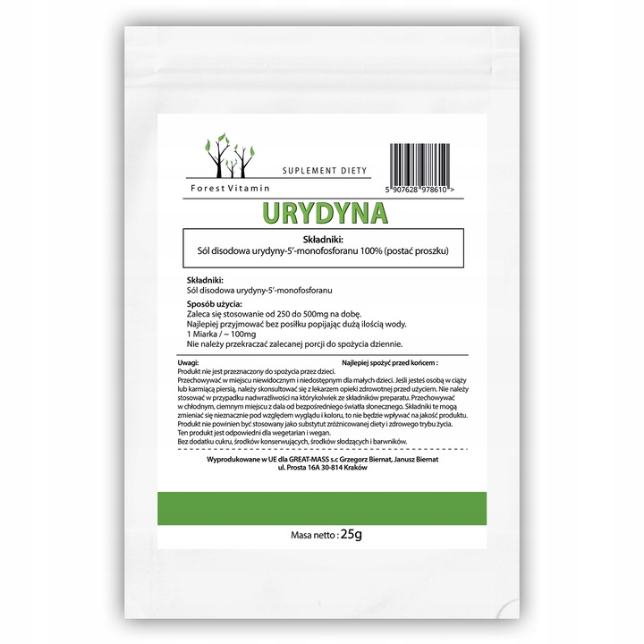 FOREST URYDYNA MONOFOSFORAN 25g CZYSTA + MIARKA
