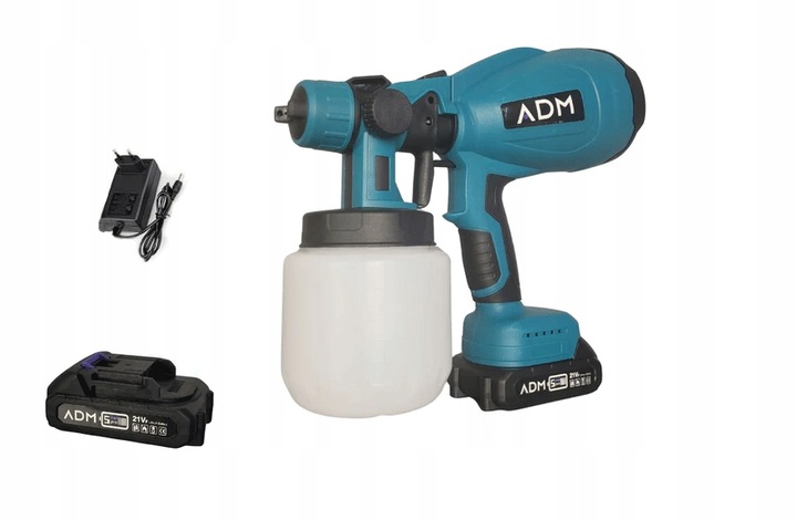 Pistolet Do Malowania Natryskowego Akumulatorowy Agregat 2xBaterie 21V