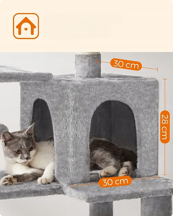 DRAPAK DLA KOTA DUŻY XL LEGOWISKO WIEŻA SŁUPEK DOMEK 6 POZIOMÓW 143cm