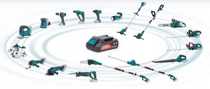 SZLIFIERKA Kątowa AKUMULATOROWA NAC 20V 125 mm M14 solo Wydajna + KLUCZYK