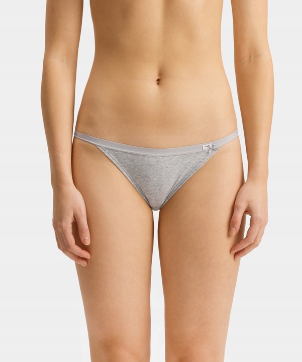 3xPACK Figi damskie Atlantic tanga 3CLP-006-CZA/BIA/SZMJ, roz. L