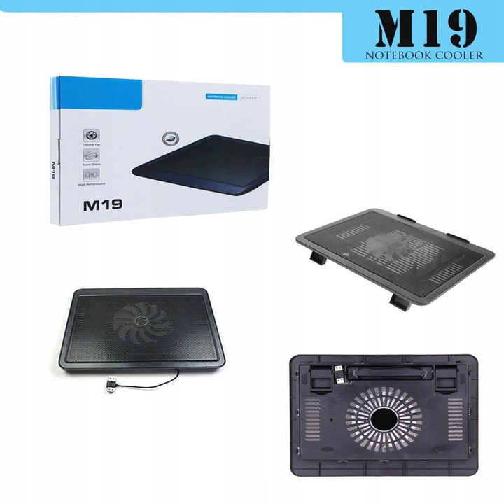 PODSTAWKA CHŁODZĄCA POD LAPTOPA LED CICHA USB WIATRAK 140mm DO 15,6"