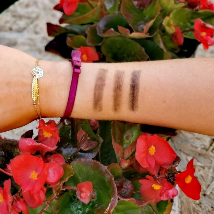 KREDKA DO BRWI ze szczotką GRAFITOWA z OLEJKIEM RYCYNOWYM miękka NUTRIDOME