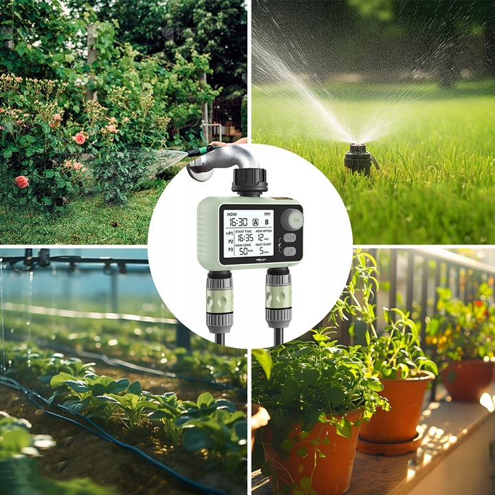 Elektroniczny sterownik nawadniania HEVA programator do wody z filtrem 8bar