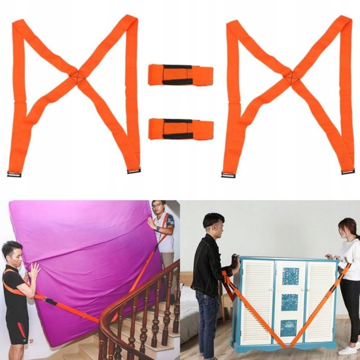 WYTRZYMAŁE PASY DO NOSZENIA MEBLI CIĘŻKICH RZECZY TRANSPORT