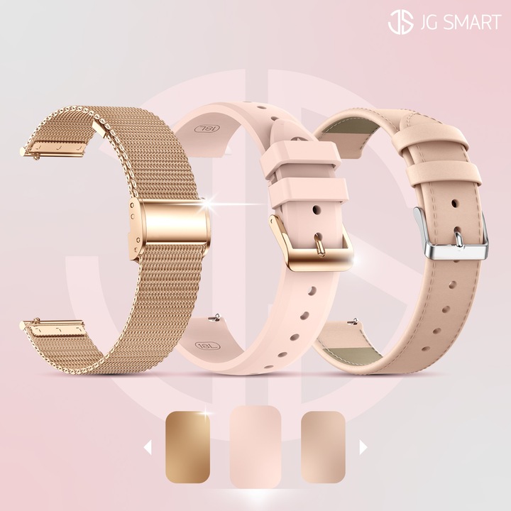 SMARTWATCH DLA KOBIETY DAMSKI ZEGAREK ROZMOWY MENU POLSKIE PULS + 3 PASKI