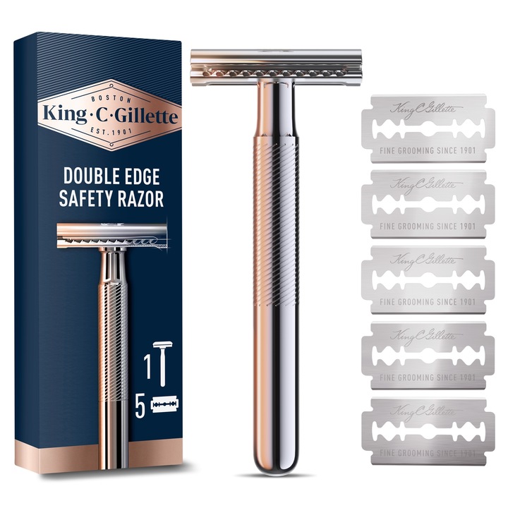 King C Gillette Double Edge, maszynka do golenia z metalową rączką