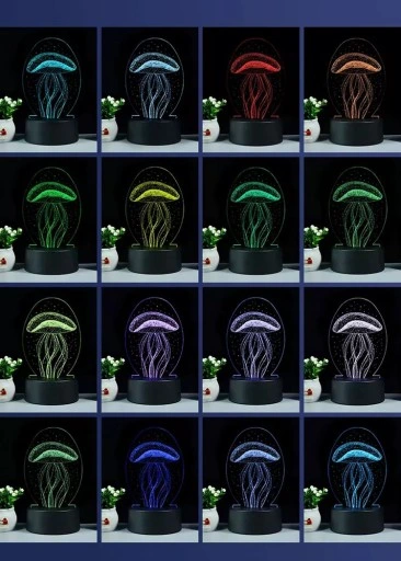 Lampka 3D nocna led usb + pilot Minecraft Gra