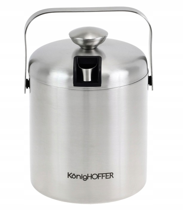 WIADERKO Pojemnik Stalowy na LÓD z Pokrywą 1,3 L COOLER do Lodu +