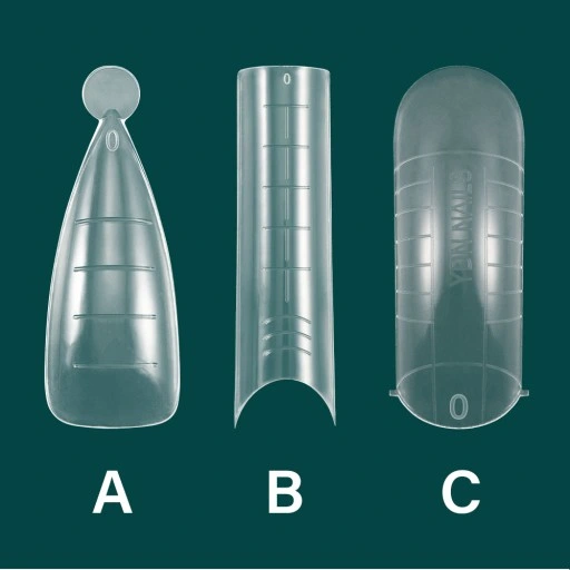 ZESTAW Formy DUAL DO AKRYLOŻELU 12 rodzajów MIGDAŁ pędzelek zaciskarka