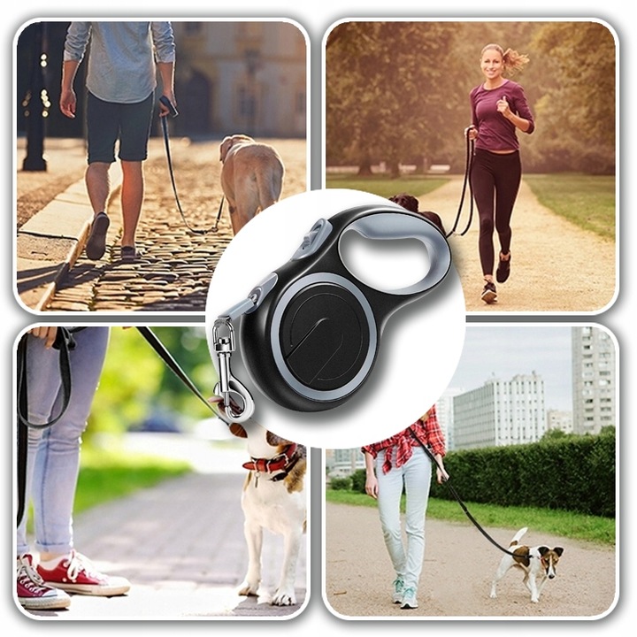 SMYCZ DLA PSA DŁUGA 5m Smycz automatyczna 15kg