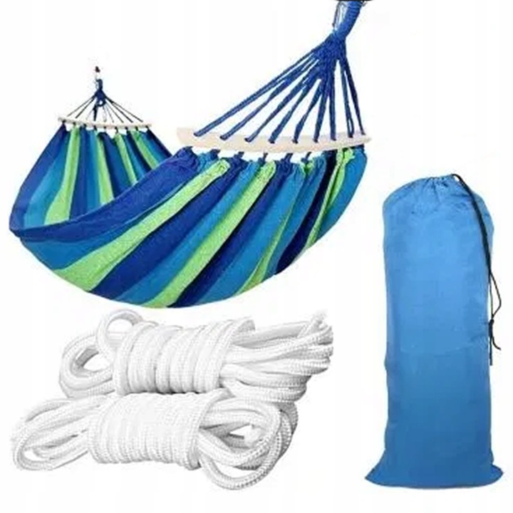 HAMAK OGRODOWY ZE STELAŻEM JEDNOOSOBOWY HUŚTAWKA DO OGRODU 1 OSOBOWY 200x80