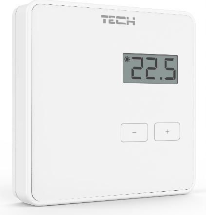 STEROWNIK REGULATOR TERMOSTAT POKOJOWY BEZPRZEWODOWY DWUSTANOWY TECH R-8 b