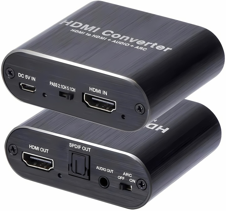 Ekstraktor HDMI Audio Konwerter 4K ARC Toslink SPDIF Jack 3,5mm