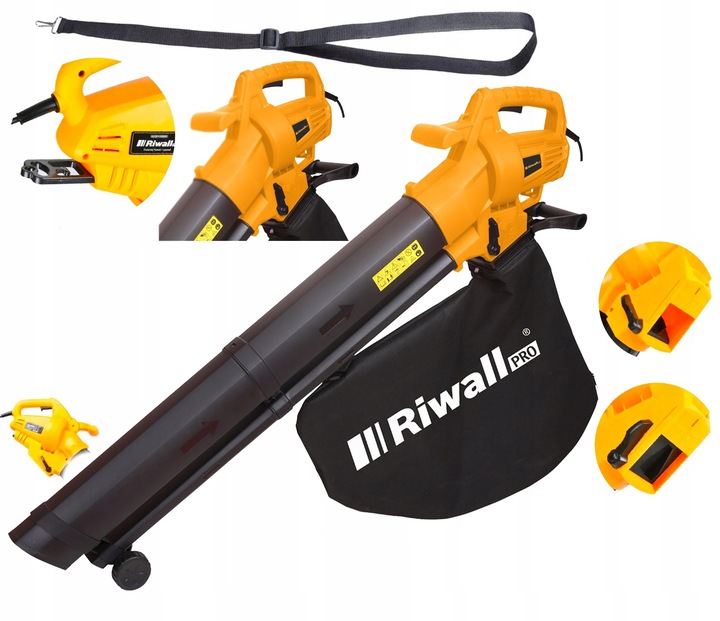 Elektryczna dmuchawa odkurzacz do liści 45L Riwall REBV3200E