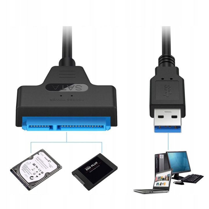 ADAPTER USB 3.0 SATA PRZEJŚCIÓWKA DO DYSKU HDD SSD