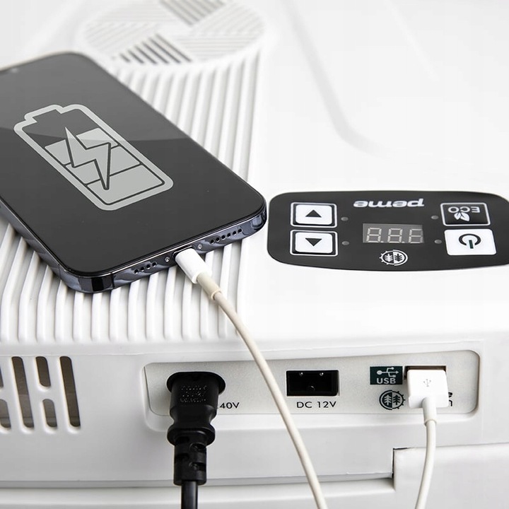 LODÓWKA TURYSTYCZNA Ice-On 27 SAMOCHODOWA Funkcja Grzania 12v 230v USB PEME