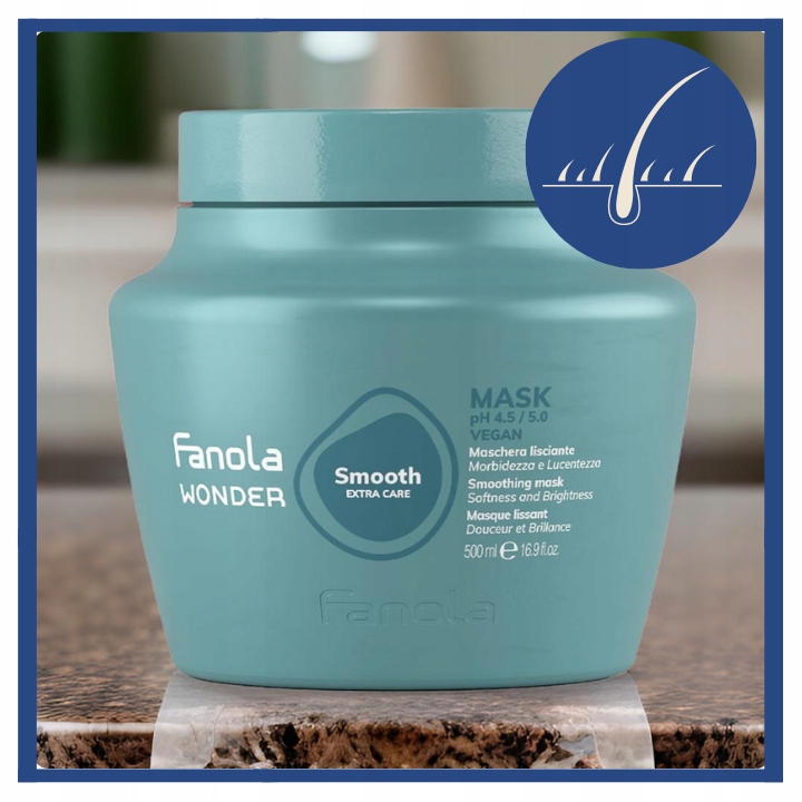 Fanola Maska do Włosów Wygładzająca Nawilżająca Wonder Smooth 500 ml