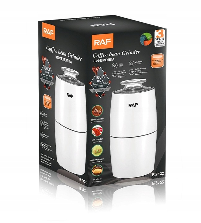 ELEKTRYCZNY MŁYNEK RAF DO MIELENIA KAWY PRZYPRAW ORZECHÓW ZIAREN 4