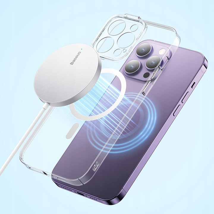 Baseus ładowarka indukcyjna Simple Mini 3 15W MagSafe iphone kabel USB-C