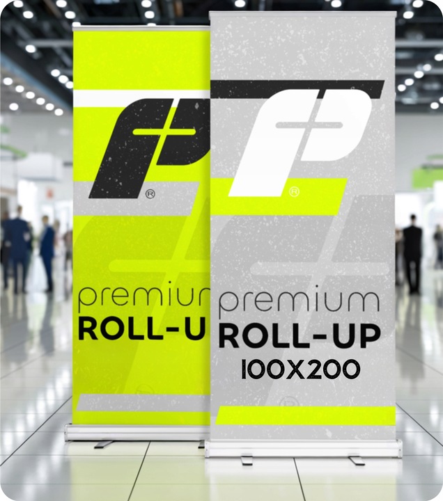 Rollup Roll-Up 100x200 Strong Z Wydrukiem Blockout Kreator Stand + Torba