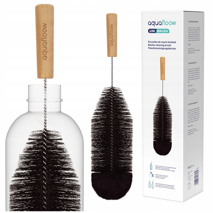 SZCZOTKA DO CZYSZCZENIA BUTELEK SATURATORA WODY WYCIOR DO MYCIA CZARNY