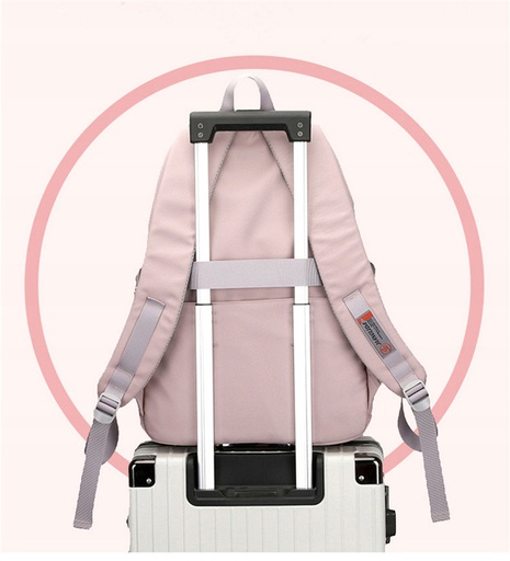 Plecak szkolny różowy (D072)