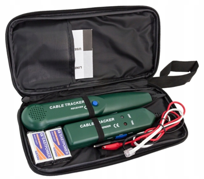 SZUKACZ PAR PRZEWODÓW TESTER CABLE TRACKER lokalizator kabli + pokrowiec