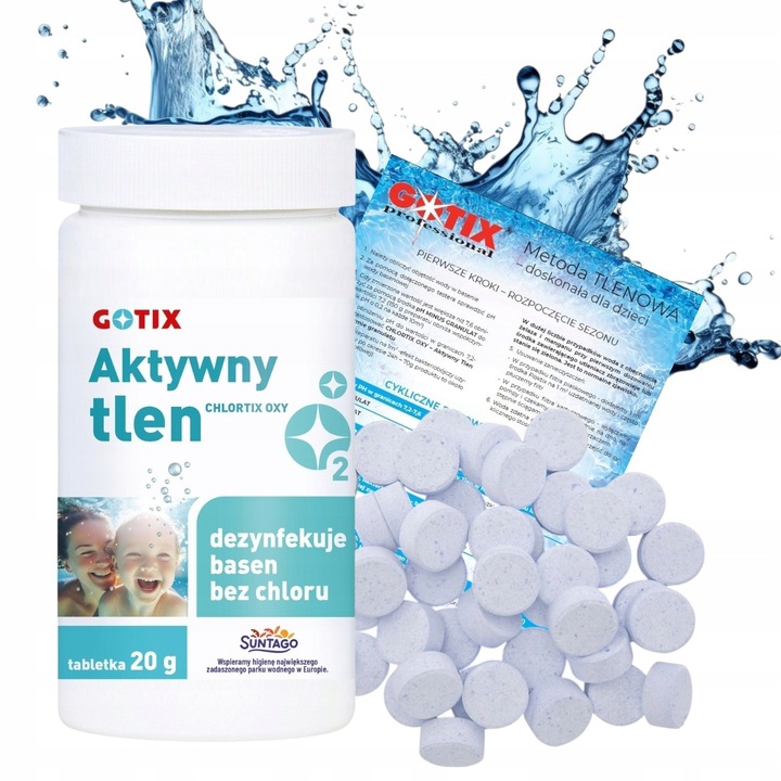 AKTYWNY TLEN do Jacuzzi Basenu spa Wody 1kg BEZ CHLORU Basen Tabletki