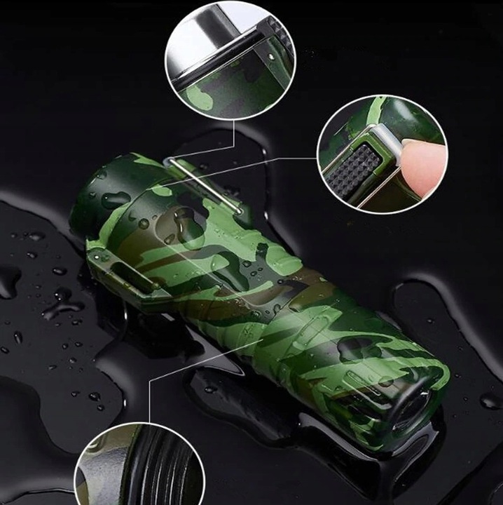 Taktyczna ZAPALNICZKA żarowa USB LATARKA (I160)