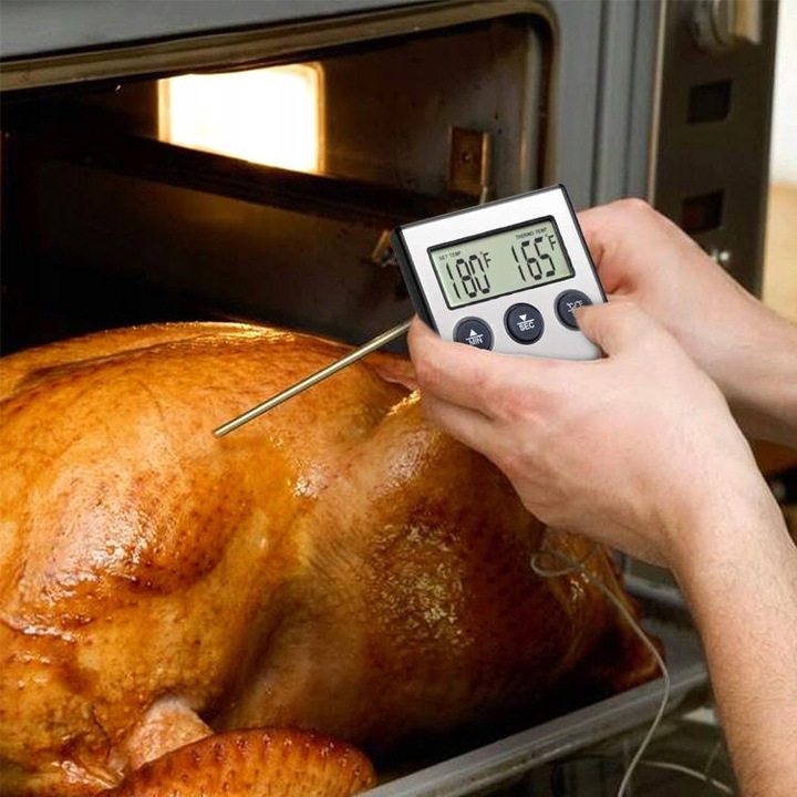 TERMOMETR DO PIEKARNIKA WĘDZARNI GRILL SONDA TIMER