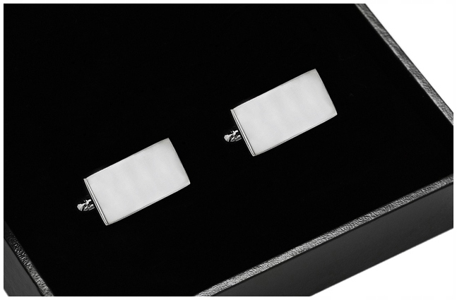 KLASYCZNE Spinki do Mankietów Koszuli +PUDEŁKO s75