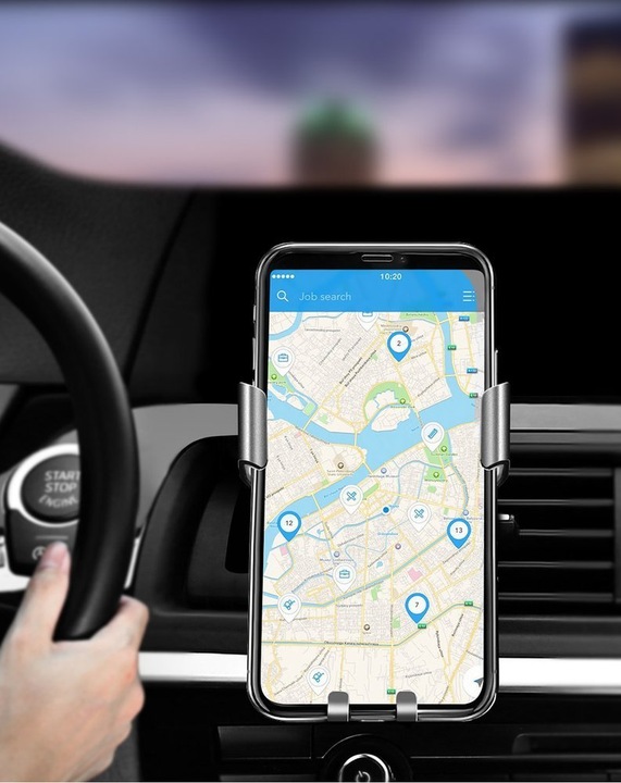 Ugreen samochodowy uchwyt na nawiew kratkę srebrny