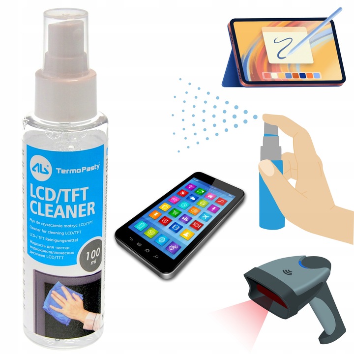 Płyn czyszczący do smartfonów tabletów płyn do ekranów i scanerów 100ml 3sz